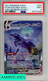 2021 POKEMON SWSH CHILLING REIGN FA SR CALYREX VMAX #205 SECRET PSA 9 123775285 2021 POKEMON SWSH CHILLING REIGN FA SR CALYREX VMAX #205 SECRET PSA 9 123775285