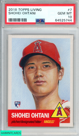 2018 TOPPS LIVING SHOHEI OHTANI #7 ROOKIE RC ANGELS PSA 10 GEM MT 64525744 2018 TOPPS LIVING SHOHEI OHTANI #7 ROOKIE RC ANGELS PSA 10 GEM MT 64525744