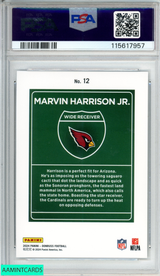 2024 PANINI DONRUSS DOWNTOWN! MARVIN HARRISON JR #12 ROOKIE RC PSA 9 MINT 115617957