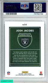 2020 PANINI DONRUSS DOWNTOWN JOSH JACOBS #D-JJ LAS VEGAS RAIDERS PSA 9 MINT 74792142