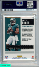 2020 PANINI CONTENDERS OPTIC JALEN HURTS #77 ROOKIE TICKET RC PSA 10 GEM MT 68039670