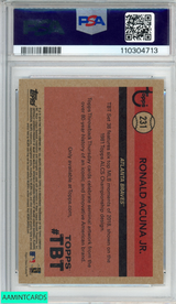 2018 TOPPS THROWBACK THURSDAY RONALD ACUNA JR  #231 ROOKIE RC BRAVES PSA 10 110304713