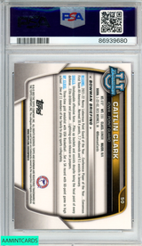 2022 BOWMAN CHROME UNIVERSITY CAITLIN CLARK #50 PINK REFRACTOR 1ST RC PSA 10 86939680