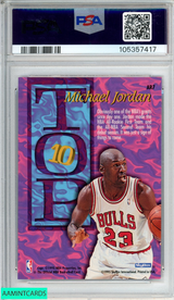1995 HOOPS TOP TEN MICHAEL JORDAN #AR7 CHICAGO BULLS HOF PSA 9 MINT 105357417