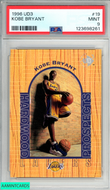 1996 UD3 KOBE BRYANT #19 ROOKIE RC LOS ANGELES LAKERS HOF PSA 9 MINT 123698261