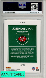 2023 PANINI DONRUSS OPTIC DOWNTOWN JOE MONTANA #D7 BLK PAND PSA 10 96648470