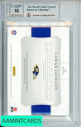 2018 NATL TREASURES ROOKIE COLOSSAL SIGS LAMAR JACKSON #RCS-LJ BGS 9 0011838615