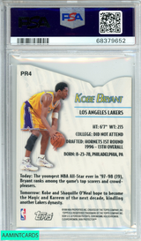 1999 TOPPS PRODIGY KOBE BRYANT #PR4 LA LAKERS MAMBA PSA 9 MINT 68379652