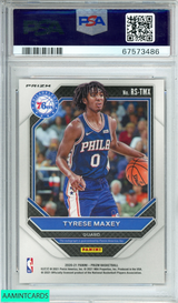 2020 PANINI PRIZM TYRESE MAXEY #TMX ROOKIE SIG-CHOICE PRIZM RC PSA 9 MINT 67573486