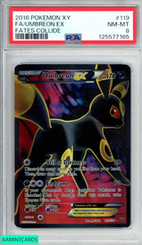 2016 POKEMON XY FATES COLLIDE FA UMBREON EX #119 PSA 8 NM-MT 125577165
