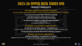 2025/26 Upper Deck Series 1 Hockey Hobby Box