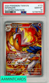 2024 POKEMON TWM EN-TWILIGHT MASQUER INFERNAPE #173 ILL RARE PSA 10 127967500