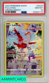 2023 POKEMON SWORD AND SHIELD CROWN ZENITH FA LATIAS #GG20 PSA 10 102687719