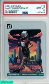 2024 PANINI DONRUSS DOWNTOWN! MARVIN HARRISON JR #12 ROOKIE RC PSA 10 GEM MT 111023618