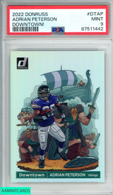 2022 PANINI DONRUSS DOWNTOWN ADRIAN PETERSON #DTAP VIKINGS PSA 9 MINT 87511442
