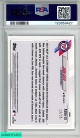 2021 TOPPS CHROME UPDATE ALL-STAR GAME AUTO JUAN SOTO #JS ORANGE 13 OF 25 PSA 9 123959427