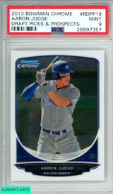 2013 BOWMAN CHROME DRAFT PICKS AND PROSPECTS AARON JUDGE #BDPP19 1ST RC PSA 9 28897357