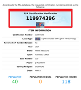 2024 PANINI ABSOLUTE JJ MCCARTHY #110 SIGNATURE ROOKIE RC PSA 9 MINT 119974396