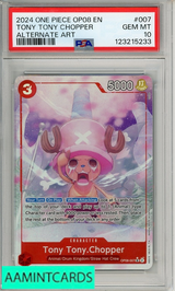 2024 ONE PIECE OP08-TWO LEGENDS TONY TONY CHOPPER #007 ALT ART PSA 10 123215233