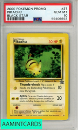 2000 POKEMON PROMO BLACK STAR PIKACHU #27 BLACK STAR PSA 10 GEM MT 59406693
