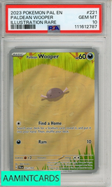 2023 POKEMON PAL EN-PALDEA EVOLVED PALDEAN WOOPER #221 ILL RARE PSA 10 GEM MT 111612787