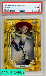 2024 TOPPS CHROME DISNEY SAPPHIRE EDITION JESSIE #67 GOLD PSA 9 MINT 116431968