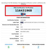 2024 TOPPS CHROME DISNEY SAPPHIRE EDITION JESSIE #67 GOLD PSA 9 MINT 116431968