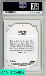 2024 TOPPS CHROME DISNEY MINNIE MOUSE #2 GOLD REFRACTOR PSA 9 MINT 107353442