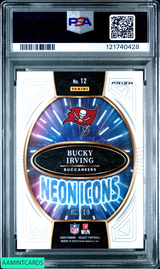 2024 PANINI SELECT NEON ICONS BUCKY IRVING #12 GOLD PRIZM 8 OF 10 ROOKIE PSA 9 121740428