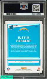 2020 PANINI DONRUSS OPTIC JUSTIN HERBERT #153 GREEN VELOCITY ROOKIE RC PSA 10 93292059