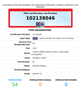 2024 TOPPS CHROME UPDATE 2024 ALL-STAR GAME AUTO JACKSON MERRILL #JM RC PSA 10 102138046