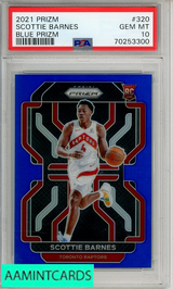 2021 PANINI PRIZM SCOTTIE BARNES #320 BLUE PRIZM PSA 10 GEM MT 70253300