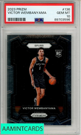 2023 PANINI PRIZM VICTOR WEMBANYAMA #136 PSA 10 GEM MT  RC 89703596