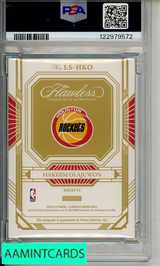2022 PANINI FLAWLESS LEGEND SCRIPTS HAKEEM OLAJUWON #LSHKO RUBY PSA 9 AUTO10 122979572