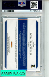 2018 PANINI NATL TREASURES SIGNATURE NAMES RONALD ACUNA JR  #SN-RA PSA 9 MINT 44724751
