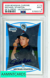 2008 BOWMAN CHROME DRAFT AUTOGRAPH MICHAEL STANTON #115 PSA 9 MINT 57693737