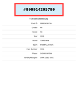 2018 TOPPS NOW SHOHEI OHTANI #553A GAME USED BASE 19 OF 99 ROOKIE RC 999914295799