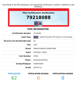 2022 PANINI DONRUSS DOWNTOWN DESHAUN WATSON #DTDW BROWNS PSA 10 GEM MT 79218088