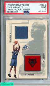 2000 SP GAME FLOOR KEVIN GARNETT #KG-C FABRIC FLOOR COMBO PSA 9 MINT 77033458