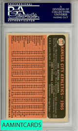 1966 TOPPS ATHLETICS TEAM #492 PSA 7 NM 22698585