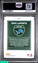 2024 PANINI DONRUSS DOWNTOWN! SAM LAPORTA #6 LIONS PSA 9 MINT 128185175