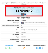 2023 POKEMON SVI EN-SCARLET VIOLET DROWZEE #210 ILLUSTRATION RARE PSA 9 MINT 117540840