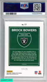 2024 DONRUSS OPTIC DOWNTOWN! BROCK BOWERS #17 BLACK PANDORA 17 OF 25 RC PSA 10 122220482