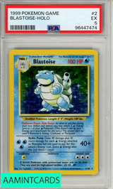 1999 POKEMON GAME BLASTOISE-HOLO #2 PSA 5 EX 96447474