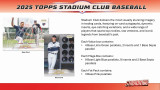 2025 Topps Stadium Club Baseball Mega Box