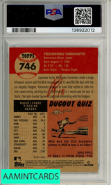 2024 TOPPS LIVING YOSHINOBU YAMAMOTO #746 PSA 10 GEM MT  RC 136922012