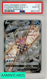 2022 POKEMON SWORD SHIELD ASTRAL RADIANCE FA ORGN FRM PALKIA V #167 PSA 10 68421081