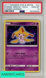 2017 POKEMON SUN MOON SHINING LEGENDS SHINING JIRACHI-HOLO #42 PSA 10 GEM MT 28308938