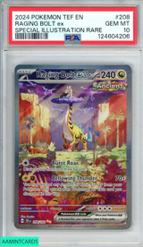 2024 POKEMON TEMPORAL FORCES RAGING BOLT EX #208 SPECIAL ILUSTRATION RARE PSA 10 124604206
