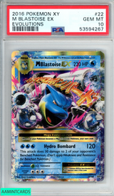 2016 POKEMON XY EVOLUTIONS M BLASTOISE EX #22 EVOLUTIONS PSA 10 GEM MT 53594267